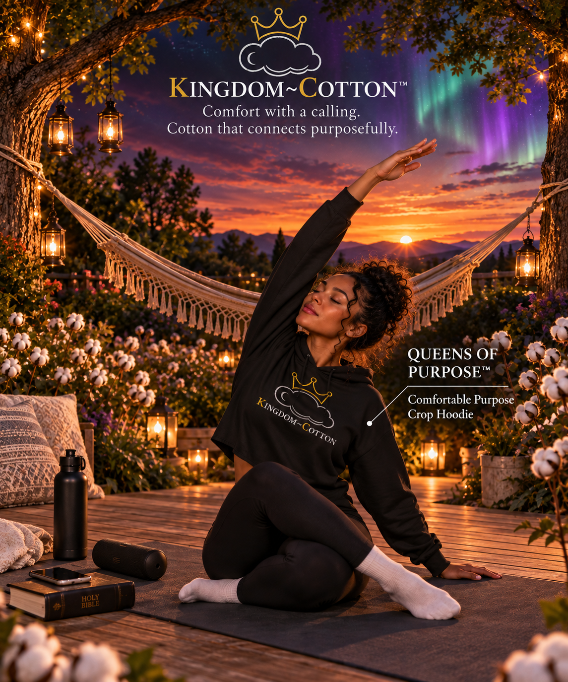 Comfortable Purpose Crop Hoodie